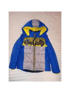 Batman Winter Puffer Jacket Boys Size 5 Hooded Coat